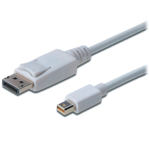 Кабель мультимедійний miniDisplayPort M to DisplayPort M 2.0m Digitus (AK-340102-020-W) – DIGITUS