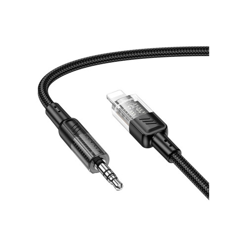 Кабель мультимедийный Lightning to 3.5mm M 1.0m Black HOCO (6942007612524) – HOCO (вид 1)