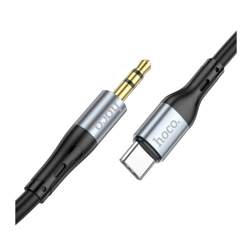 Кабель мультимедийный USB-C to 3.5mm M 1.0m silicone black HOCO (6931474769497) – HOCO (вид 2)