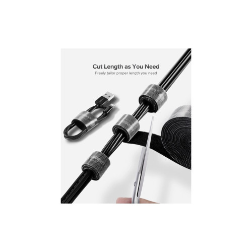 Набір для кріплення стрічка-липучка LP124 20mm Cable Tie Band 5m Black Ugreen (40356) – UGREEN (вид 2)