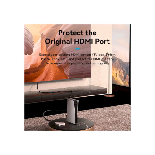 Кабель мультимедійний HDMI M to HDMI F 5.0m V2.0 4K60Hz VENTION (AHCBJ) – Vention (вид 2)