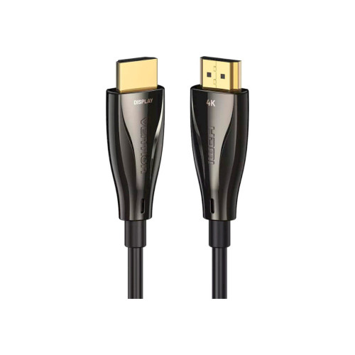 Кабель мультимедійний HDMI to HDMI 30.0m V2.0 Optical 4K 60Hz 18Gbps Dolby 7.1 PVC Black Zinc Alloy VENTION (ALABT) – Vention (вид 1)