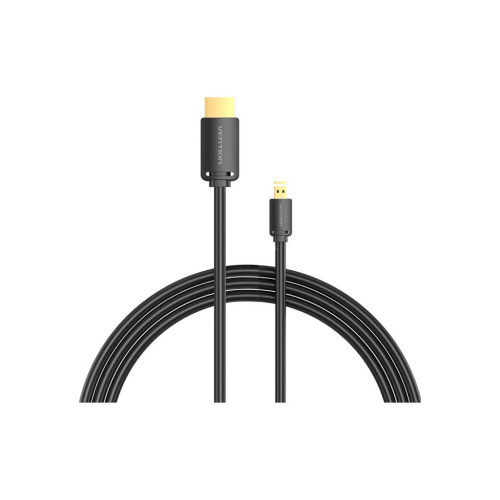 Кабель мультимедійний HDMI to Micro HDMI 1.5m V2.0 4K 60Hz 18Gbps HDR Dolby VENTION (AGIBG) – Vention
