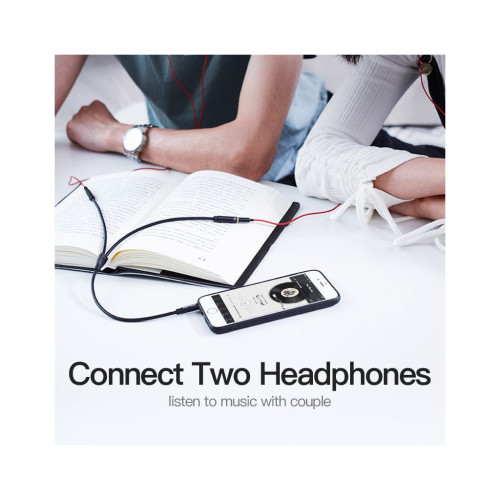 Кабель мультимедийный 3.5mm M to 2x3.5mm F 0.3m VENTION (BBSBY) – Vention (вид 1)