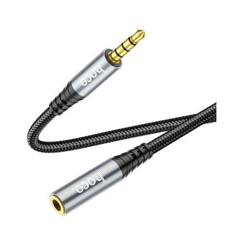 Кабель мультимедийный 3.5mm M to 3.5mm F 2.0m Gray HOCO (6931474762160) – HOCO (вид 2)