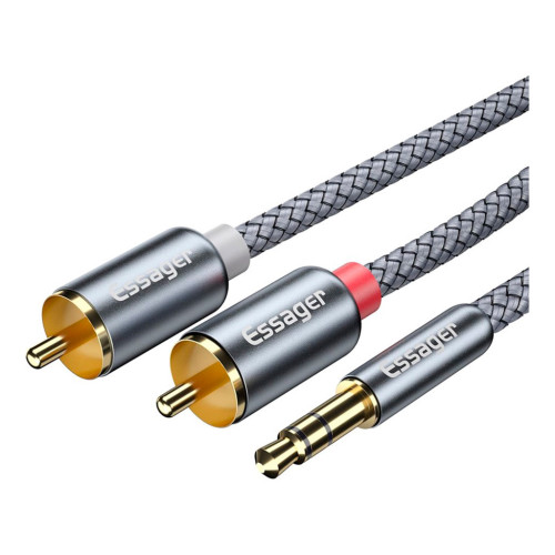 Кабель мультимедійний 3.5mm M to 2xRCA M 1.0m Essager (EYPZJ-MY0H) – Essager (вид 1)