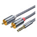 Кабель мультимедійний 3.5mm M to 2xRCA M 1.0m Essager (EYPZJ-MY0H) – Essager (вид 1)