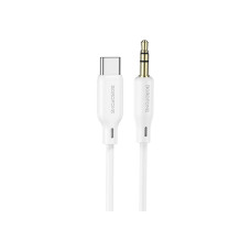 Кабель мультимедийный USB-C to 3.5mm M 1.0m white BOROFONE (6941991101076)