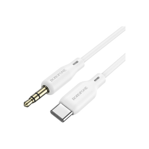 Кабель мультимедийный USB-C to 3.5mm M 1.0m white BOROFONE (6941991101076) – BOROFONE (вид 2)
