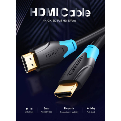 Кабель мультимедійний HDMI M to HDMI M 1.0m V2.0 Vention (AACBF) – Vention (вид 2)