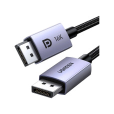 Кабель мультимедийный DisplayPort M to DisplayPort M 2.0m 16K DP118 black Ugreen (15384)