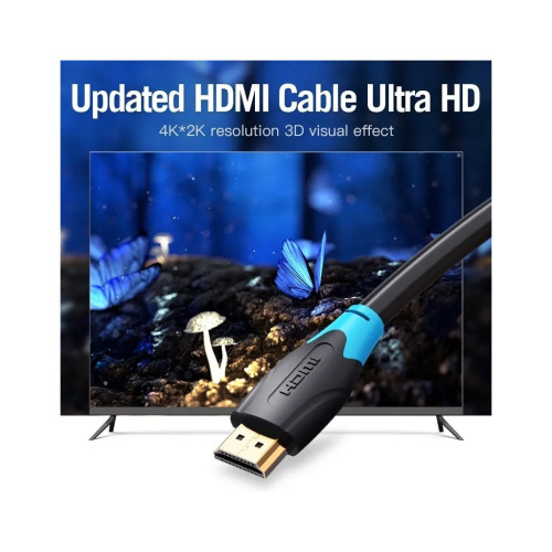 Кабель мультимедийный HDMI M to HDMI M 25.0m black Vention (AACBS) – Vention (вид 2)