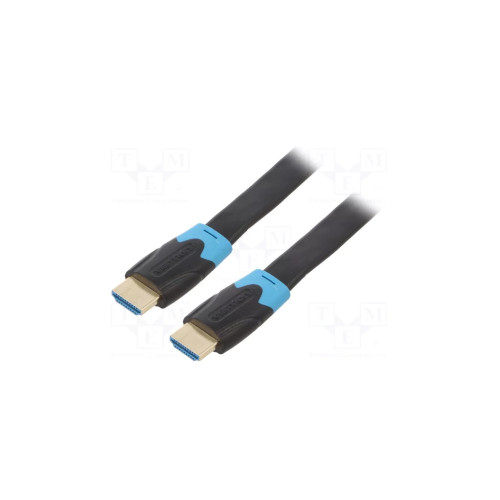 Кабель мультимедійний HDMI M to HDMI M 10.0m flat black Vention (AAKBL) – Vention