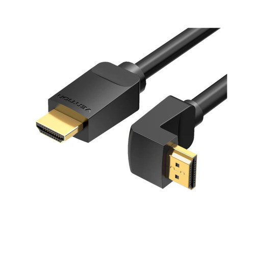 Кабель мультимедійний HDMI M to HDMI M 1.0m 90° corner black Vention (AAQBF) – Vention