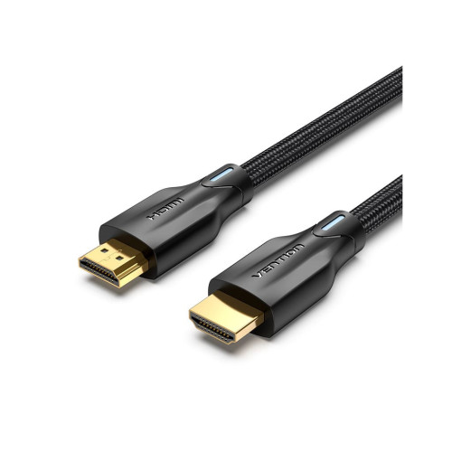 Кабель мультимедійний HDMI M to HDMI M 1.0m 8K cotton braided black Vention (AAUBF) – Vention