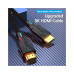 Кабель мультимедійний HDMI M to HDMI M 1.0m 8K cotton braided black Vention (AAUBF) – Vention (вид 1)