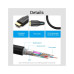 Кабель мультимедійний HDMI M to HDMI M 1.0m 8K cotton braided black Vention (AAUBF) – Vention (вид 2)