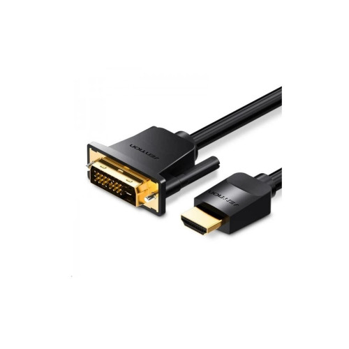 Кабель мультимедійний HDMI M to DVI M 1.0m black Vention (ABFBF) – Vention