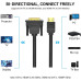 Кабель мультимедійний HDMI M to DVI M 2.0m black Vention (ABFBH) – Vention