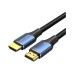 Кабель мультимедийный HDMI M to HDMI M 2.0m 8K cotton braided blue Vention (ALGLH) – Vention