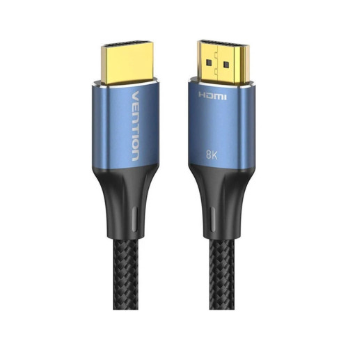 Кабель мультимедийный HDMI M to HDMI M 2.0m 8K cotton braided blue Vention (ALGLH) – Vention (вид 2)