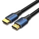 Кабель мультимедийный HDMI M to HDMI M 5.0m 8K cotton braided blue Vention (ALGLJ)