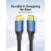 Кабель мультимедійний HDMI M to HDMI M 5.0m 8K cotton braided blue Vention (ALGLJ) – Vention (вид 2)