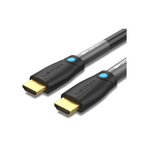 Кабель мультимедійний HDMI M to HDMI M 1.0m 4K cotton braided black zinc alloy Vention (ALMBF) – Vention