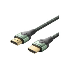 Кабель мультимедийный HDMI M to HDMI M 2.0m 8K ultra thin cotton braided green Vention (ALOGH)