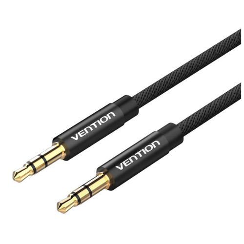 Кабель мультимедийный 3.5mm M to 3.5mm M 1.0m fabric black Vention (BAGBF) – Vention