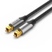 Кабель мультимедійний Optical Toslink 1.0m gray Vention (BAVHF) – Vention