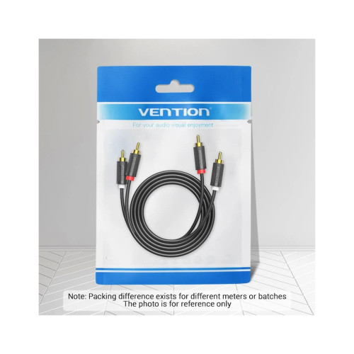 Кабель мультимедийный 2xRCA M to 2xRCA M 1.5m black Vention (BCMBG) – Vention (вид 2)
