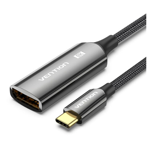 Кабель мультимедійний USB-C to DisplayPort M 0.25m 8K black Vention (CRGBC) – Vention