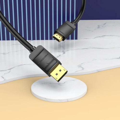 Кабель мультимедійний DisplayPort M to HDMI M 1.5m black Vention (HADBG) – Vention (вид 1)
