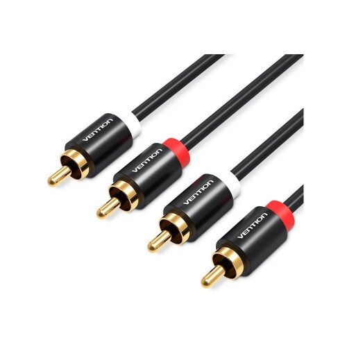 Кабель мультимедийный 2xRCA M to 2xRCA M 1.0m black Vention (VAB-R06-B100) – Vention