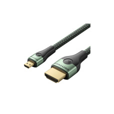 Кабель мультимедийный HDMI M to HDMI micro M 2.1m V2.0 8K 60Hz green Vention (AGKGH)