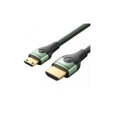Кабель мультимедийный HDMI M to HDMI mini M 2.0m V2.1 8K 60Hz green Vention (AGJGH)