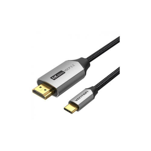 Кабель мультимедійний USB-C to HDMI M 2.0m V2.0 4K 60Hz black Vention (CRBBH) – Vention