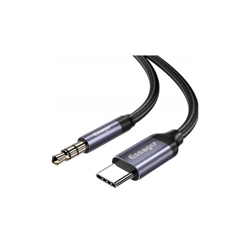 Кабель мультимедійний USB-C to 3.5mm M 1.0m gray Essager (EZJE02-0G) – Essager (вид 1)