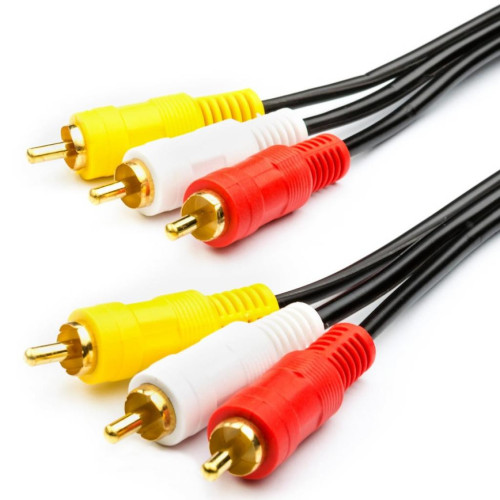 Кабель мультимедийный 3RCA to 3RCA 0.8m Atcom (10808) – Atcom