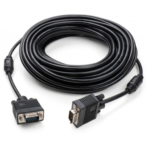 Кабель мультимедийный VGA 15.0m ferrits Vinga (VCPVGAF15BK) – Vinga (вид 1)