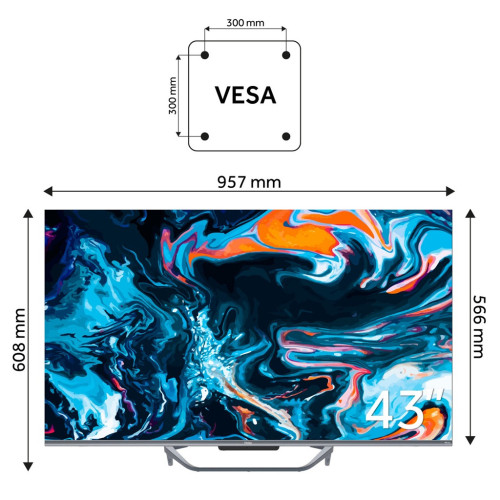 Телевізор Haier H43Q800UX – Haier (вид 2)