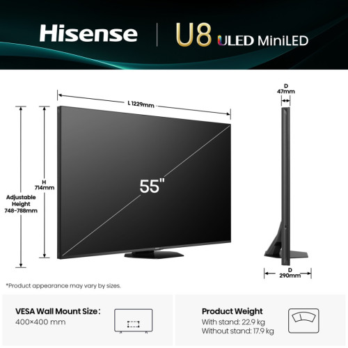 Телевизор Hisense 55U8Q – Hisense (вид 1)