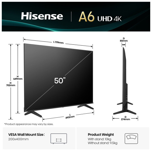 Телевизор Hisense 50A6Q – Hisense (вид 1)