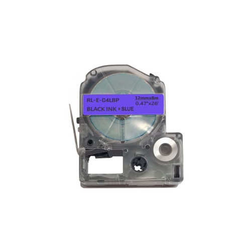 Стрічка для принтера етикеток UKRMARK RL-E-C4LBP-BK/BL, аналог LC4LBP. 12 мм х 8 м (CELC4LBP) – UKRMARK