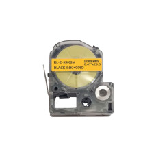 Лента для принтера этикеток UKRMARK RL-E-K4KBM-BK/GO, аналог LK4KBM. 12 мм х 9 м (CELK4KBM)