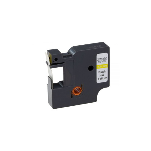 Стрічка для принтера етикеток UKRMARK RL-D-45018P-BK/YE, аналог DYMO S0720580, 12мм х 7м. (CD45018P) – UKRMARK