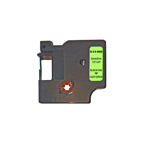 Лента для принтера этикеток UKRMARK RL-D-R-46030-BK/LG шелковая лента. для DYMO серии D1. 12мм х (CD46030) – UKRMARK