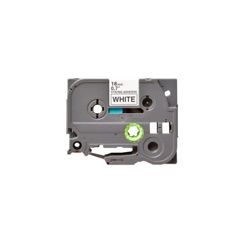 Стрічка для принтера етикеток UKRMARK B-S-T241P-BK/WT, сумісна з TZES241, 18мм х 8м. black on white (B-S-T241P-BK/WT) – UKRMARK