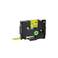 Лента для принтера этикеток UKRMARK трубка термоусадочная совместима с HSe-631, 11,7мм х 1,5м, black on yellow (CBHS631_)